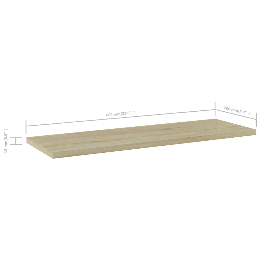 Ripiani per Libreria 4pz Rovere Sonoma 60x20x1,5cm Multistrato 805224