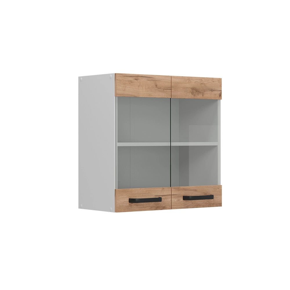 Vicco Mobile da cucina in vetro Quercia dorata 60 cm