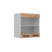 Vicco Mobile da cucina in vetro Quercia dorata 60 cm