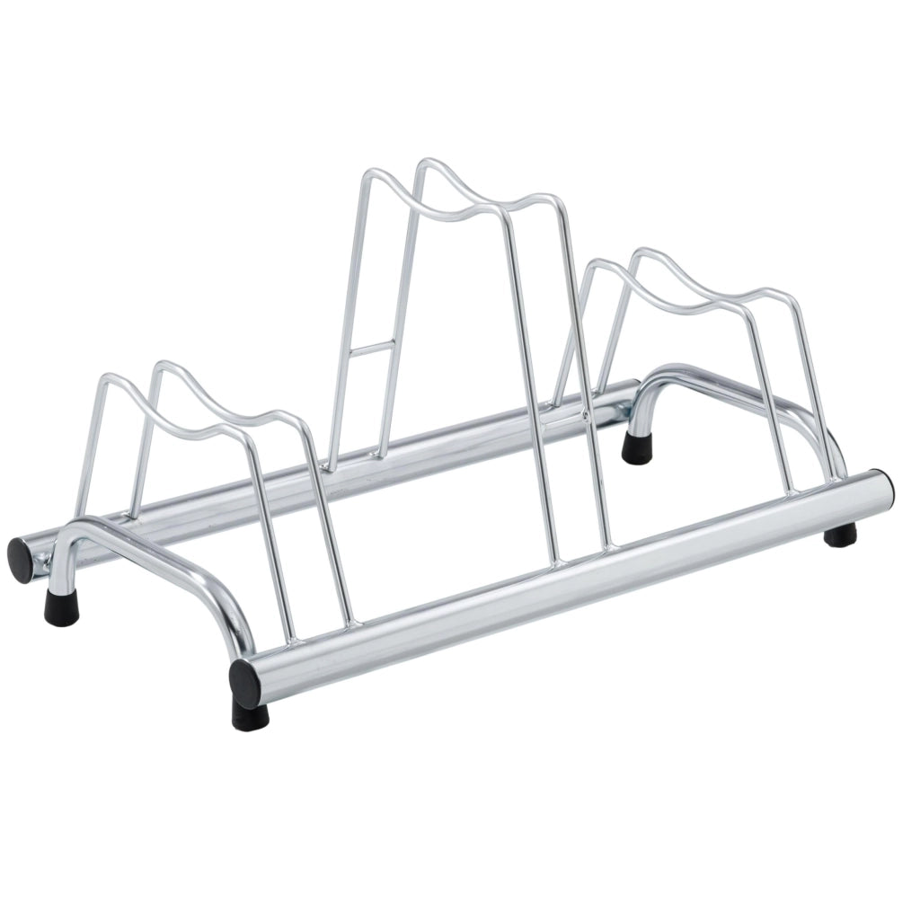Andrys Rastrelliera Bici 3 Posti Alto/Basso per Freni a Disco Zincato Argento