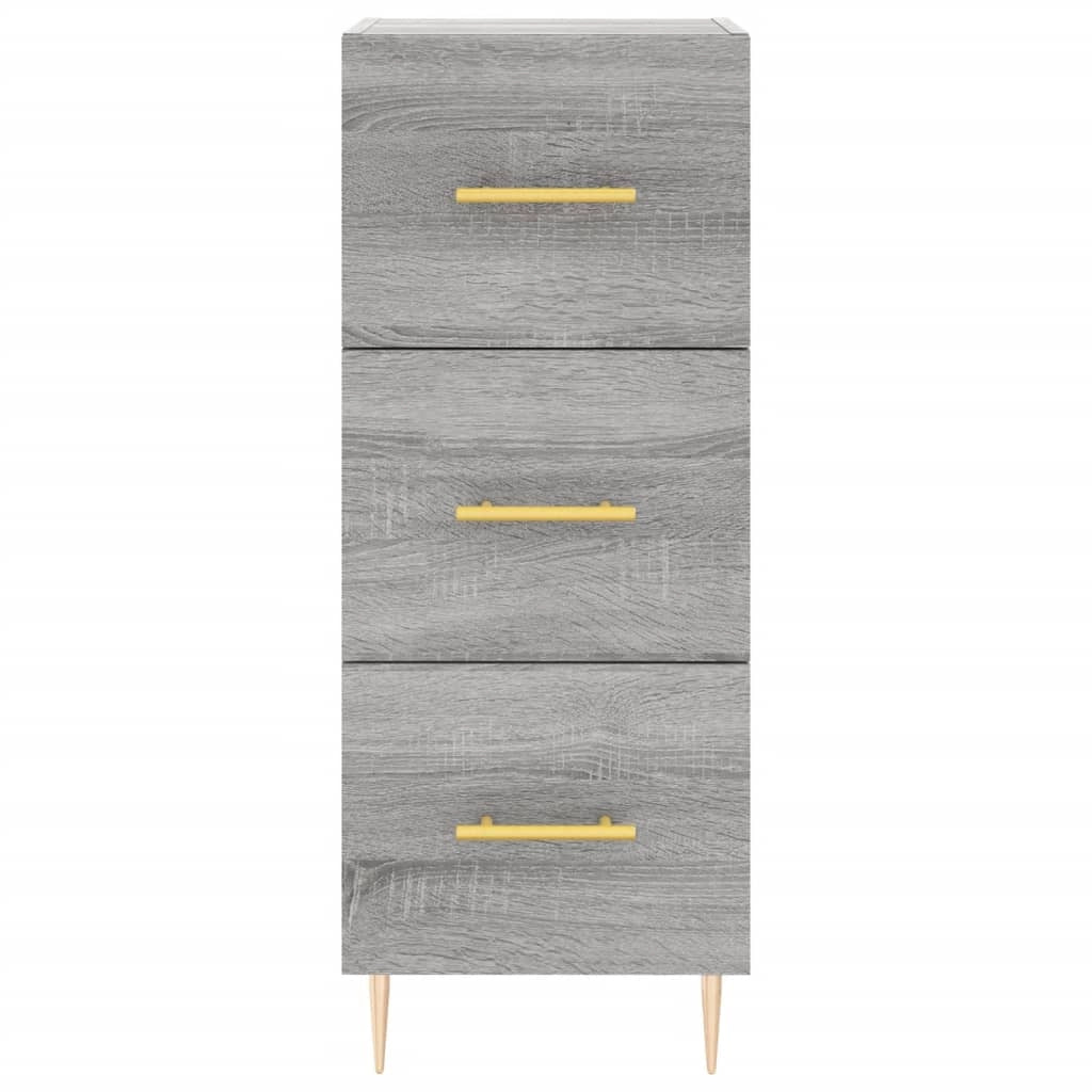 Buffet credenza cassettiera armadio mobile contenitore organizer cucina soggiorno salotto rovere Sonoma alto 34,5 x 34 x 180 cm legno ingegnerizzato grigio 02_0035303