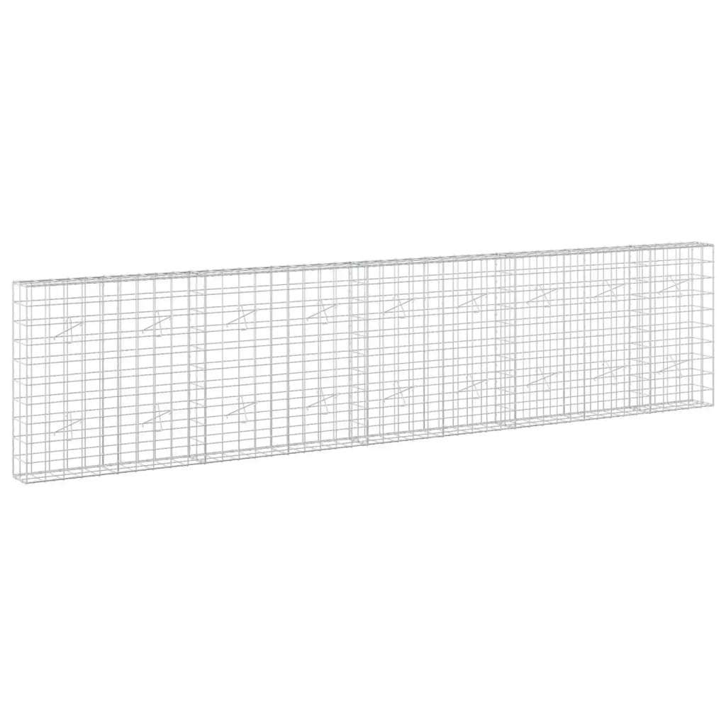 Gabione con filo da 5 mm e rete 10x10 cm 450x20x100 cm 3465027