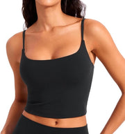 Sportbeha con collo a V e top corto per donne - Cinture regolabili e seno integrato - Ideale per allenamenti e attività sportive