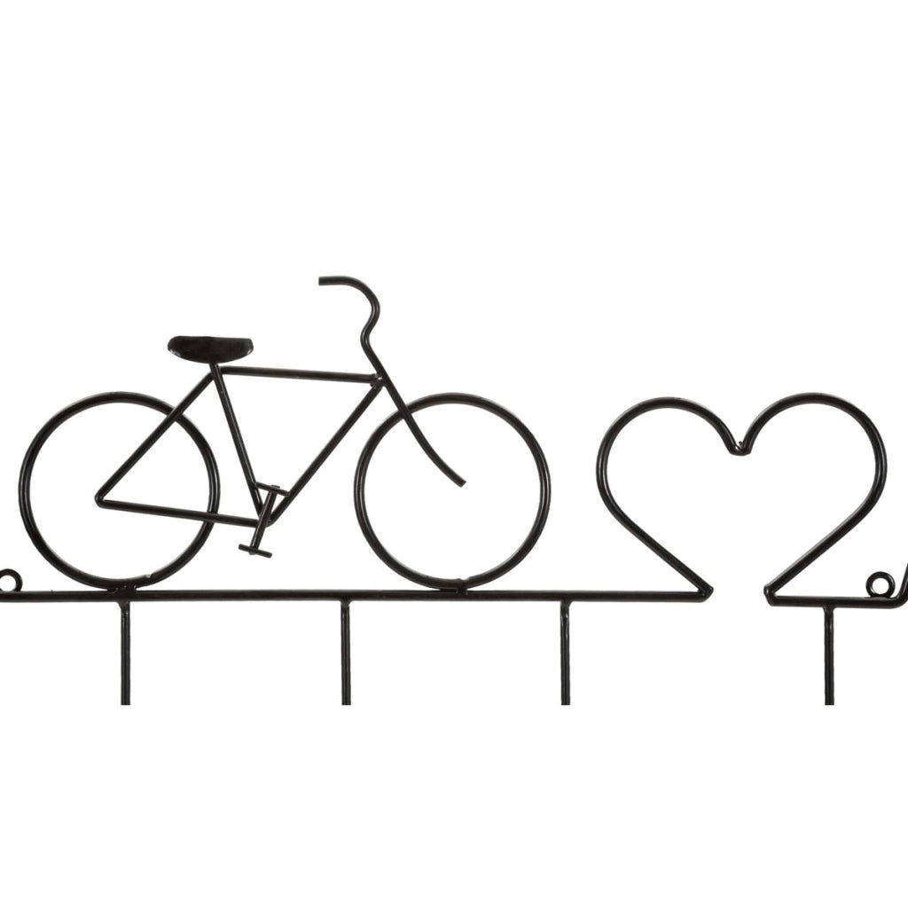 Appendiabiti da muro design Bicicletta in metallo nero