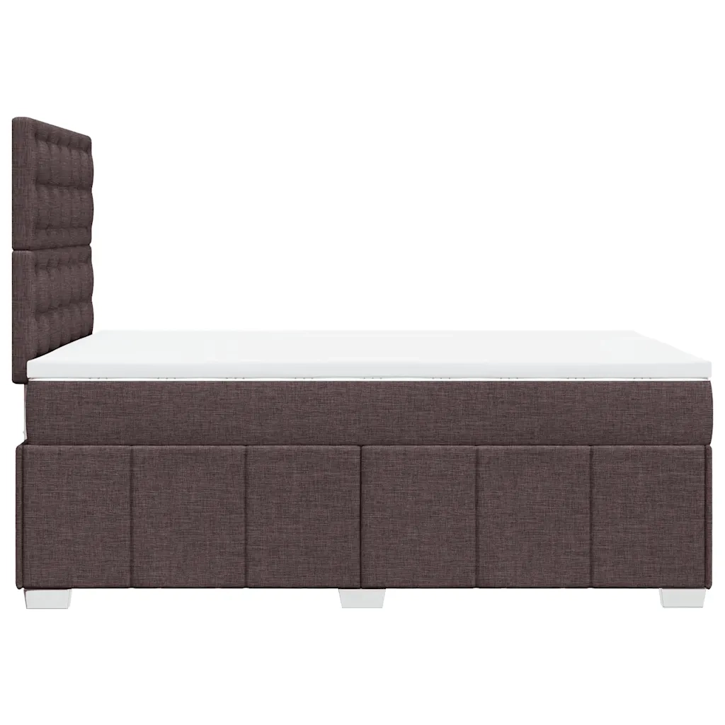 Giroletto a Molle con Materasso Marrone Scuro 120x190cm Tessuto 3291624