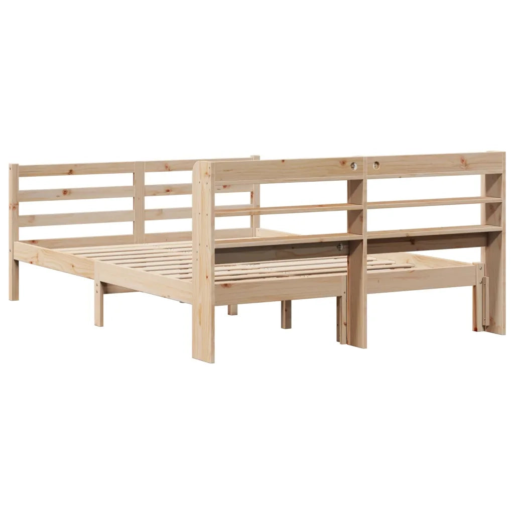 Giroletto con Testiera 140x200 cm in Legno Massello di Pino