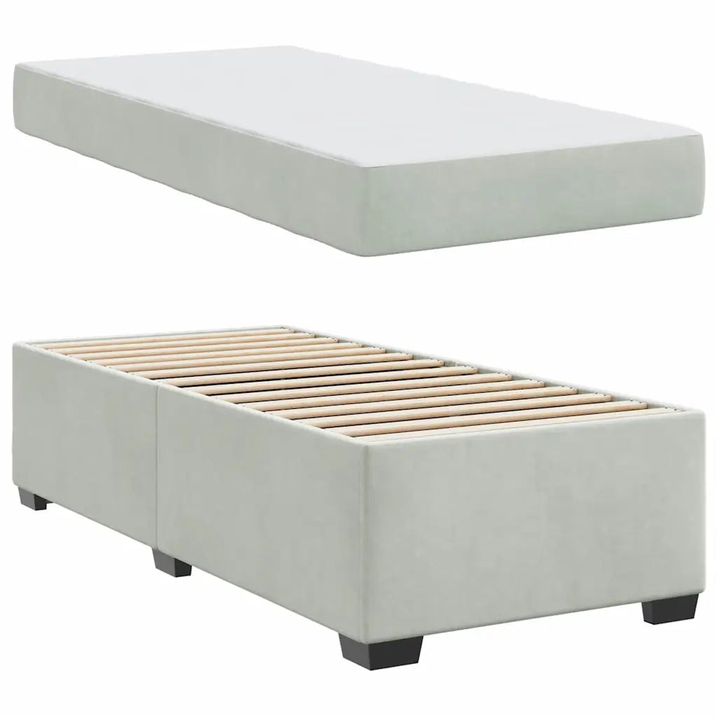 Struttura del letto Grigio chiaro 90 x 190 cm Tessuto 3399260