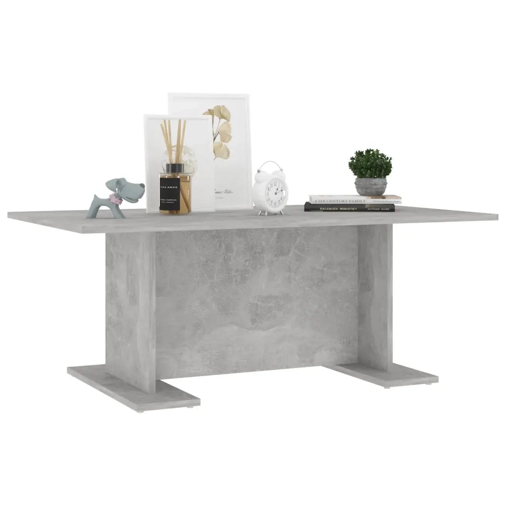 Tavolino da CaffÃ¨ Grigio Cemento 103,5x60x40 cm in Truciolato cod mxl 10245