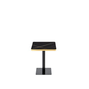 Tavolo da pranzo 2-4 posti con base quadrata - per cucina o bistrot - 60x60x74 cm - nero