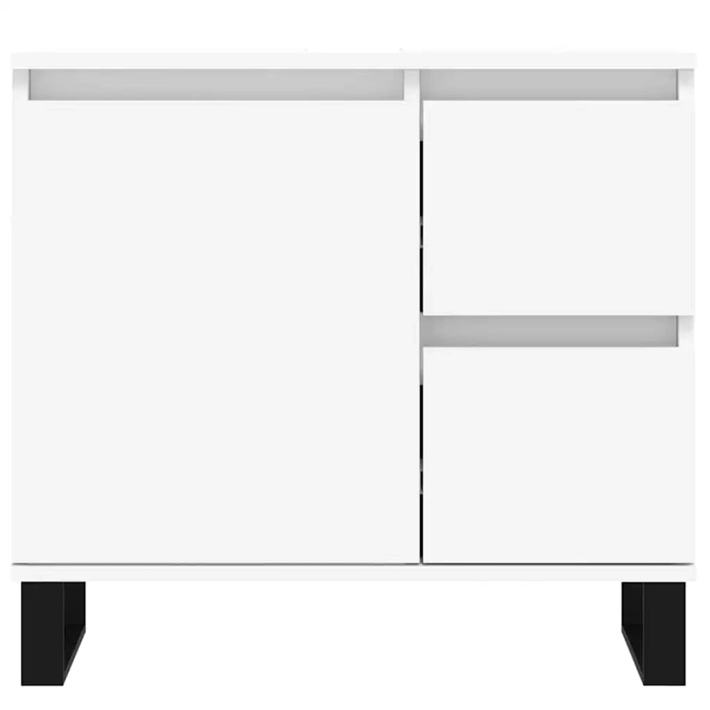 Armadietto da Bagno Bianco 65x33x60 cm in Legno Multistrato 831612