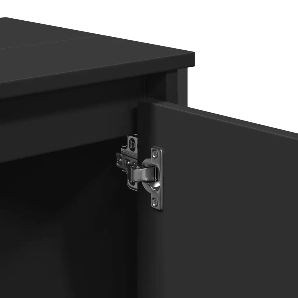 Mobile Lavabo Bagno Nero 60x35x60 cm in Truciolato