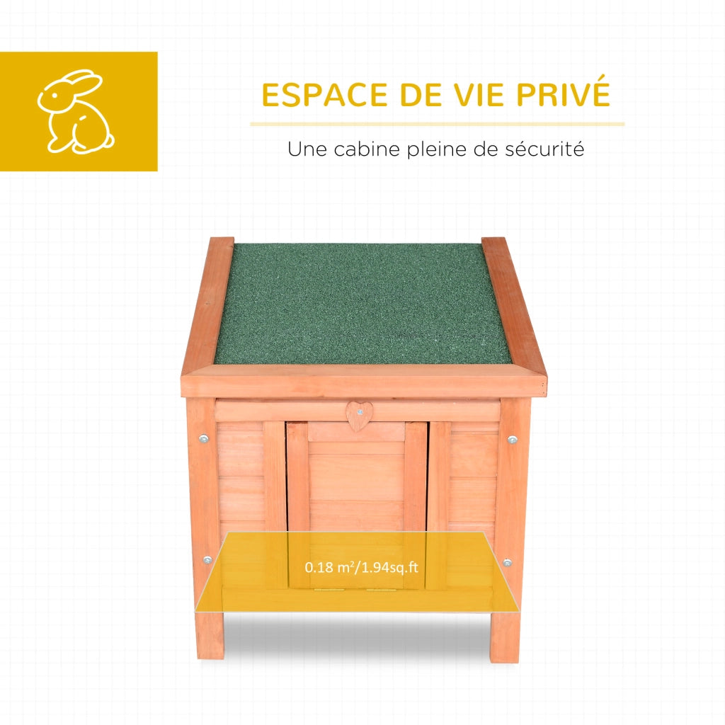 Cage per conigli in legno di abete con tetto apribile ¨C zephmum ¨C verde