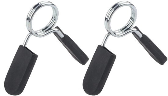 Klemme a vite per Halter con Maniglia Comoda - 2 Pezzi - 25 mm di Diametro - Acciaio Ruvido/Rubbero - Accessori per Halterstanghe