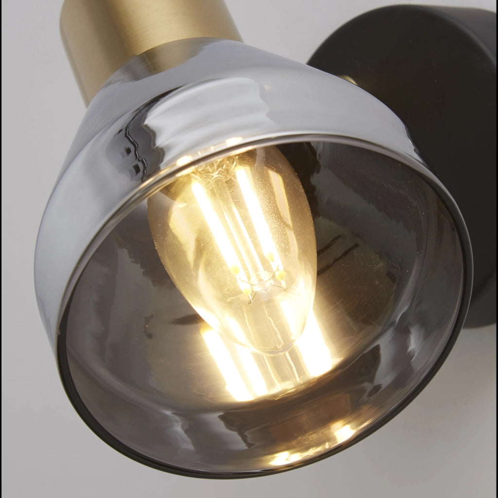 Plafoniera Industrial-Nordico Westminster Acciaio Nero Fumè 1 Luce E14