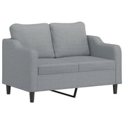 Divano | Divano da soggiorno | Sofa a 2 Posti Grigio Chiaro 120 cm in Tessuto