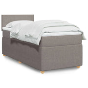 Giroletto a Molle con Materasso Tortora 90x190 cm in Tessuto 3289608
