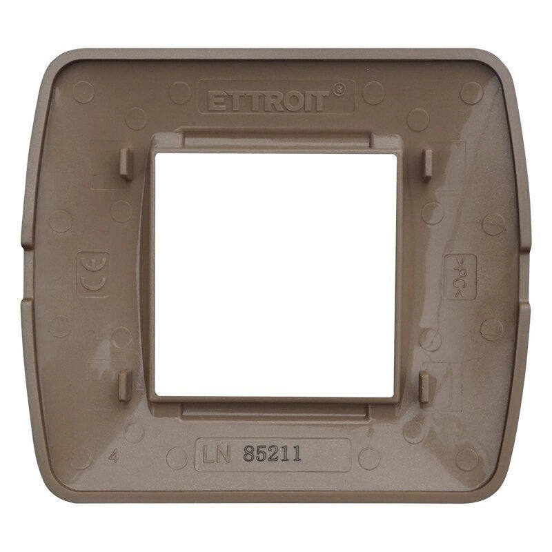 Placca Plastica Serie Space 2P Colore Oro Satinato Compatibile Con Bticino Living Light