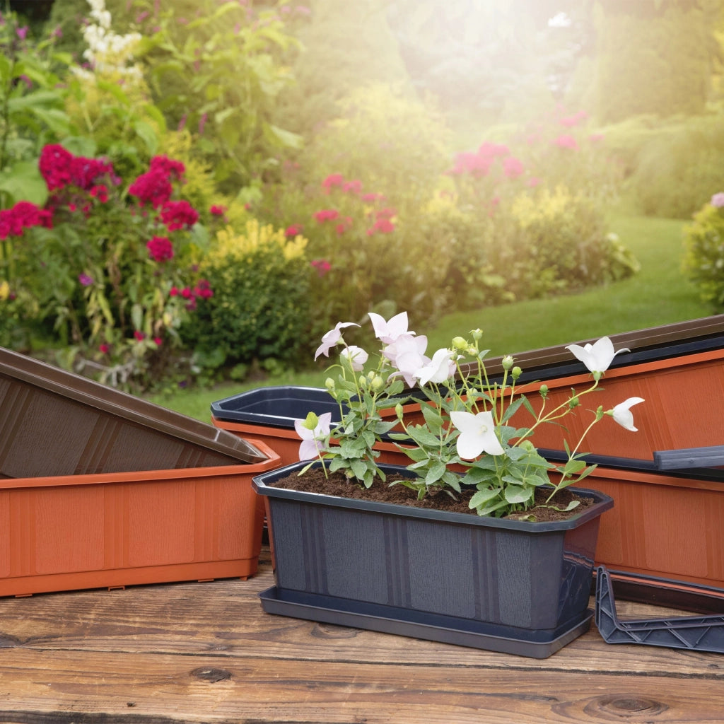 KADAX Supporto per vasi da fiori da balcone, 40 cm, 4 pezzi