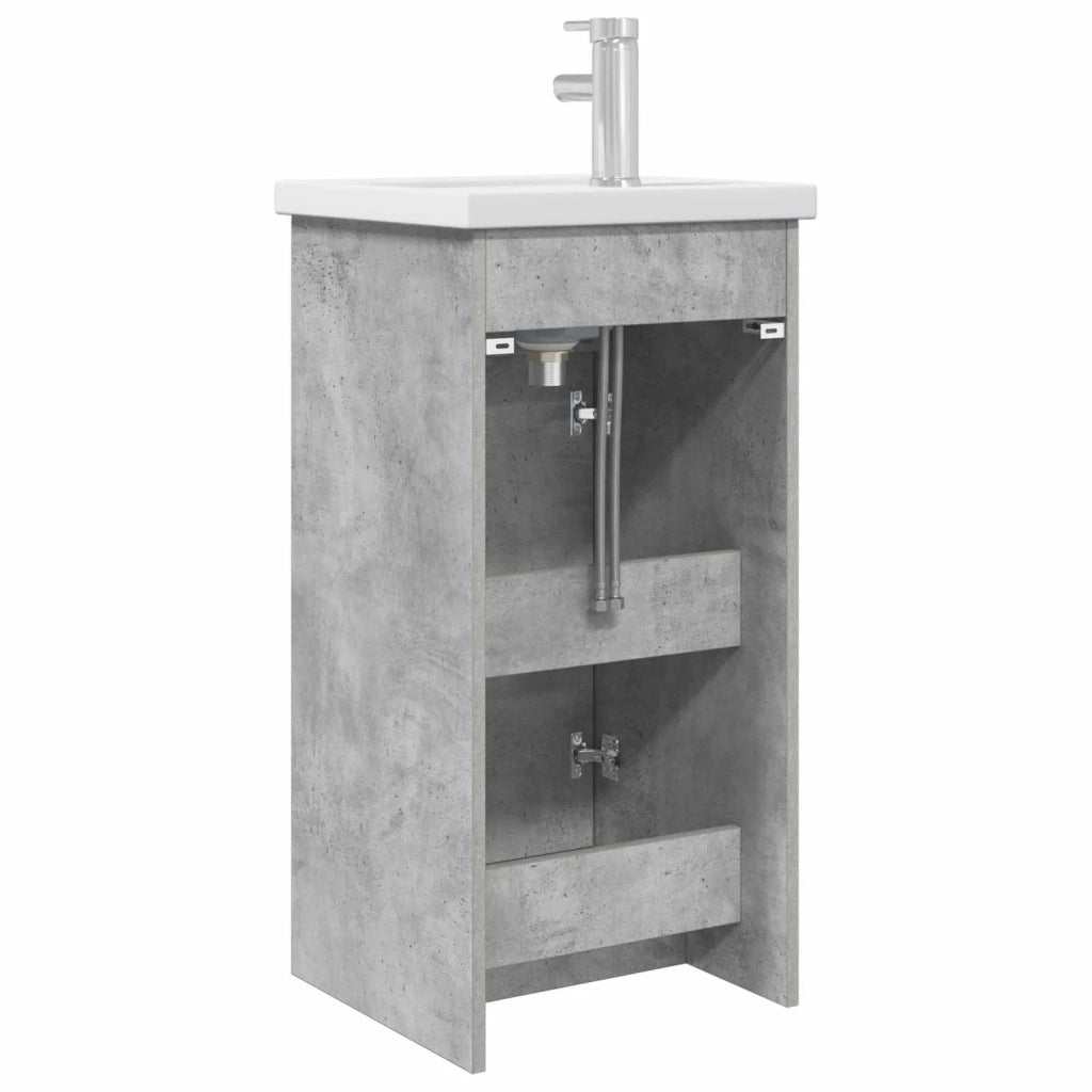 Mobile da bagno con lavabo Grigio Cemento 42 x 40 x 84,5 cm 890771