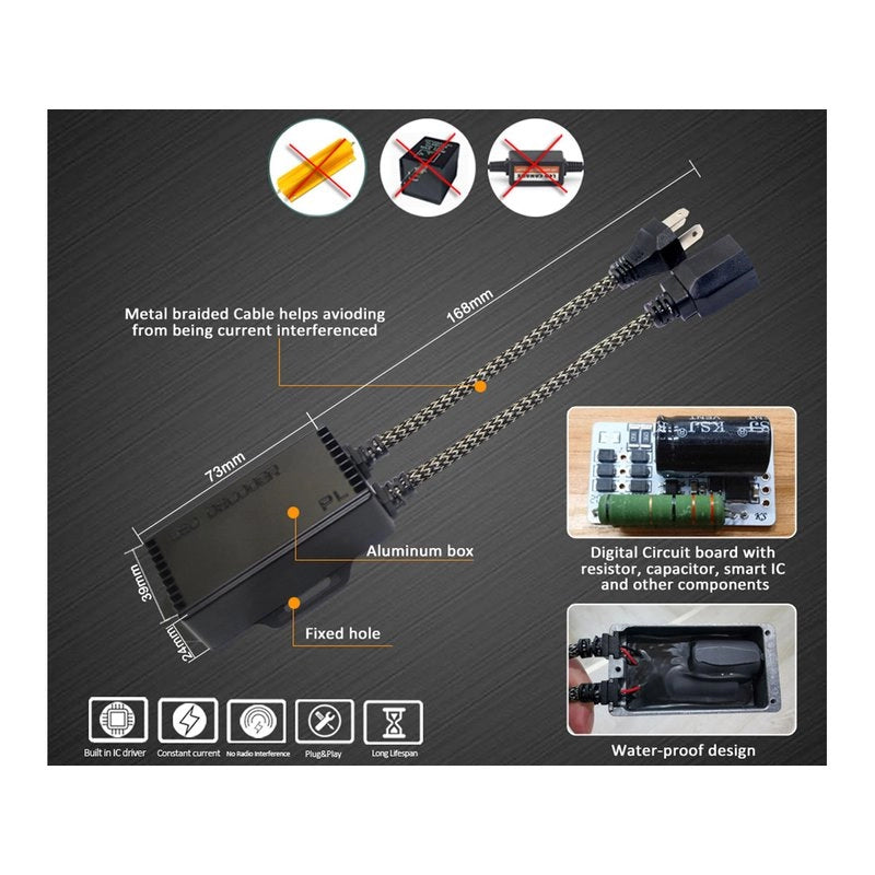 Led Warning Canceller H4 12V Filtro Resistenza Cancella Errore Kit Full Led