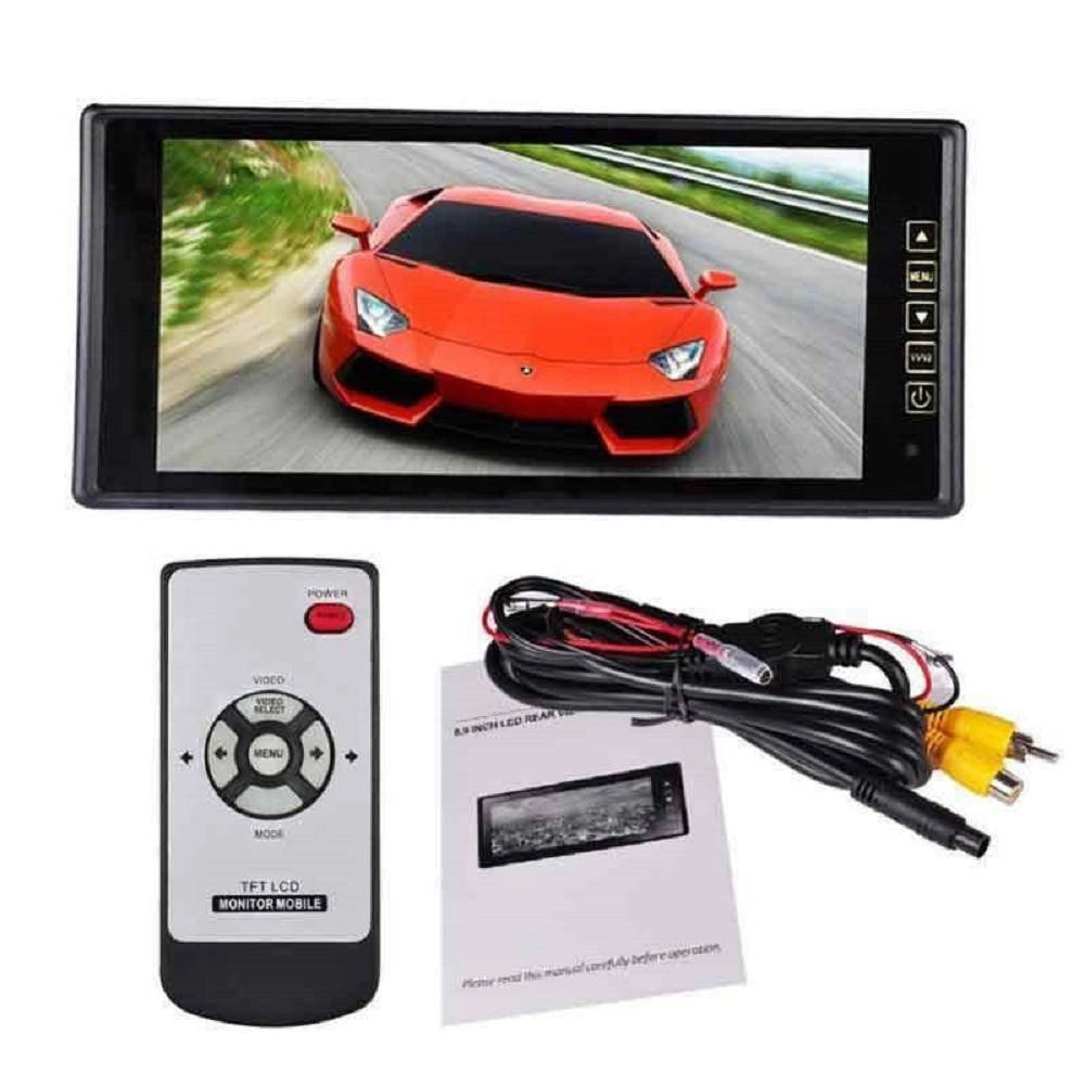 Trade Shop - Monitor Specchietto Interno Posteriore Auto Per Telecamera Tft 9" -
