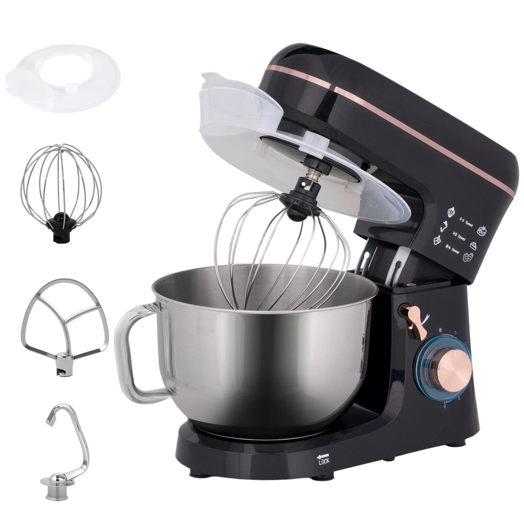 Robot da cucina ¨C Zephmum ¨C 6 velocit¨¤, ciotola in acciaio inox 5,5L, nero