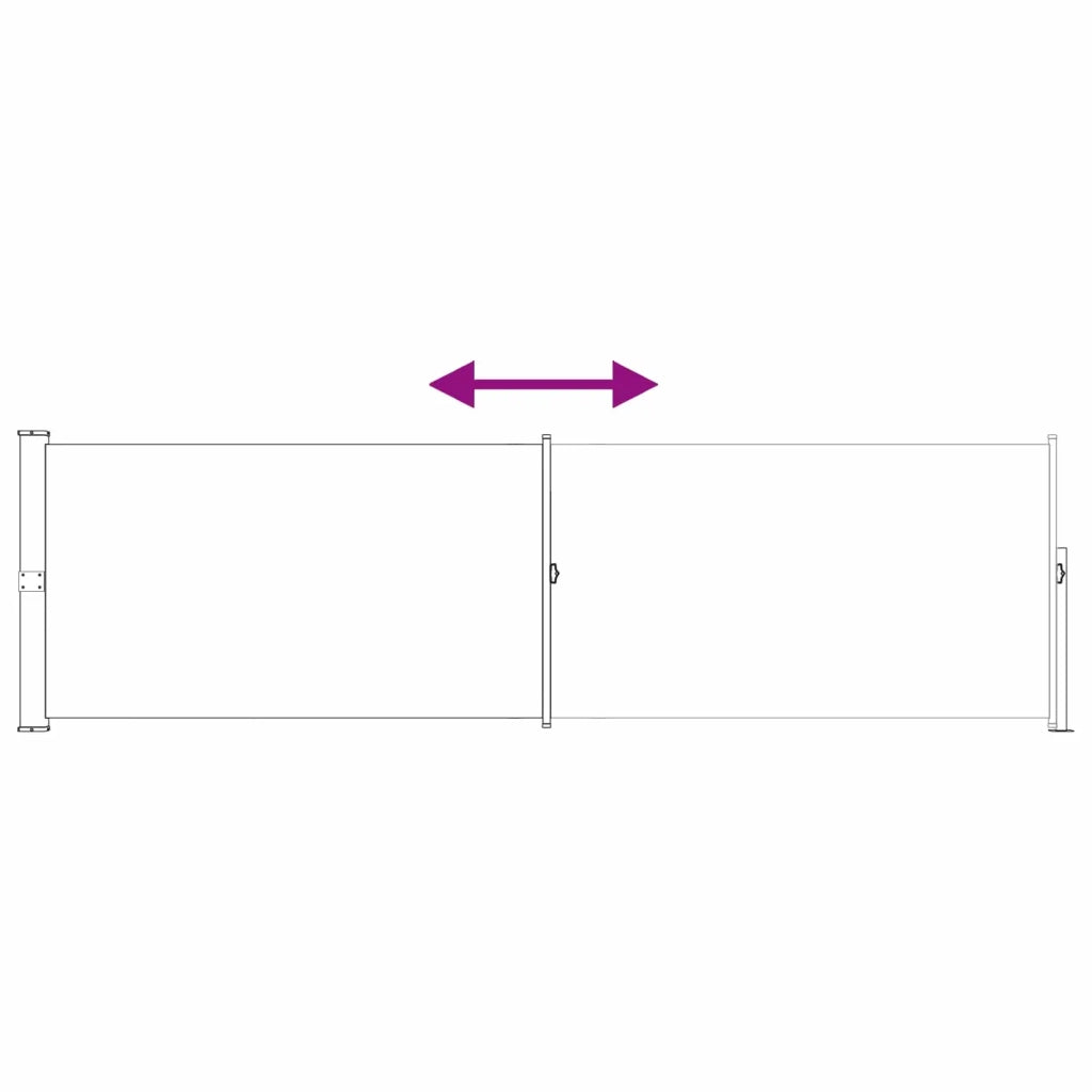 Tenda laterale retrattile Antracite 300 x 120 cm Poliestere 42035289