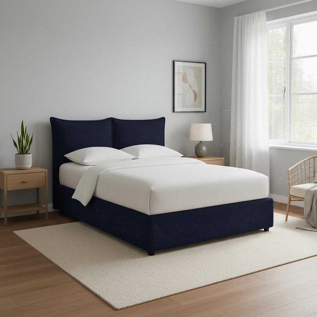 Newquay, Letto Singolo Sfoderabile Made in Italy, Viola Scuro