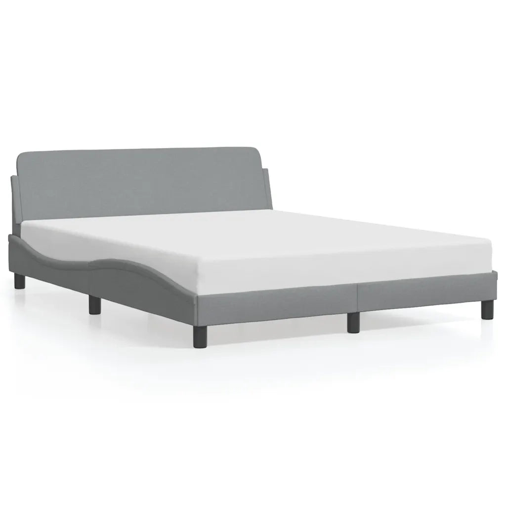 Giroletto senza Materasso Grigio Chiaro 160x200 cm Tessuto