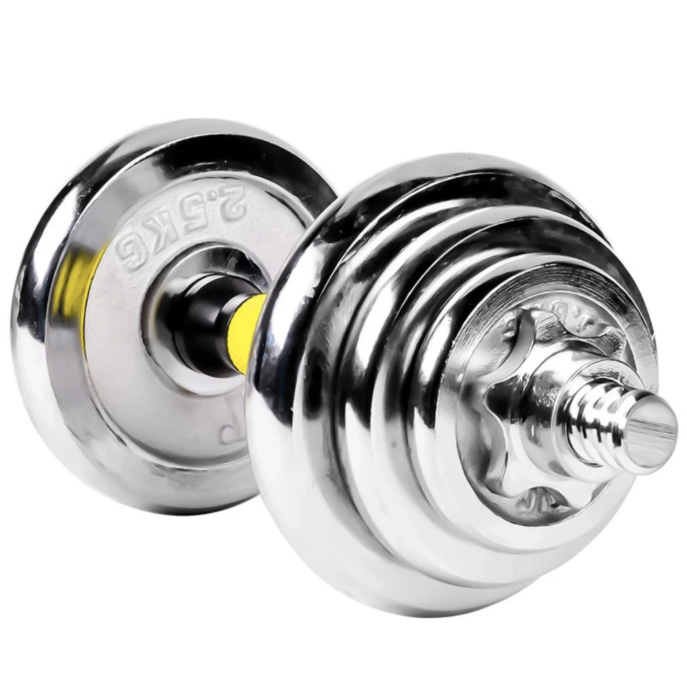 Trade Shop - Manubri Con Bilanciere Regolabile Totale Di 15 Kg Sollevamento Pesi Bodybuilding -