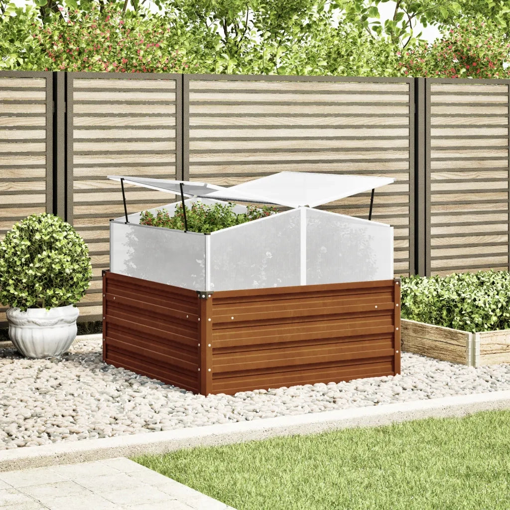 Fioriera | Cassetta per fiori | Vaso da Giardino con Acciaio Corten per Serra
