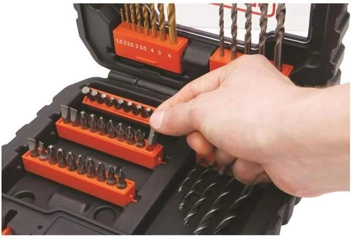 Set 50 pezzi per forare ed avvitare con punte,inserti,porta inserti BLACK+DECKER