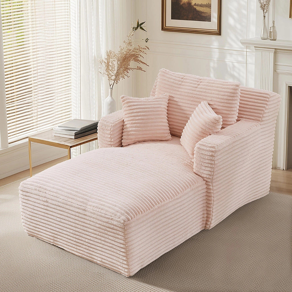 Canap?? letto in velluto costato - Xylo - Convertibile in chaise longue