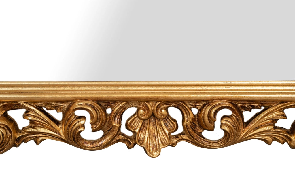 Biscottini SPECCHIERA DA PARETE IN LEGNO FINITURA FOGLIA ORO ANTICATO MADE IN ITALY