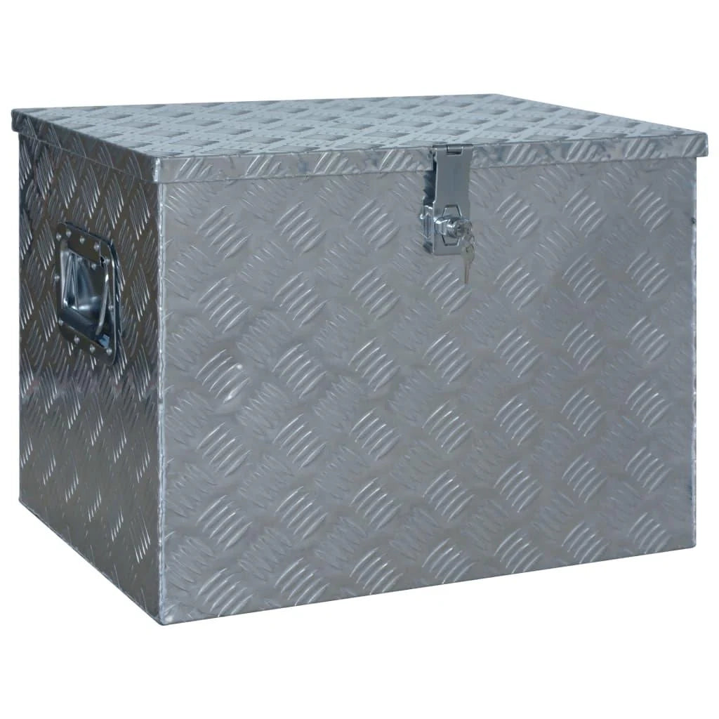 Scatola portaoggetti cassetta degli attrezzi scatola per rimorchio valigetta per il trasporto in officina 61 x 43 x 45,5 cm alluminio 02_0003202