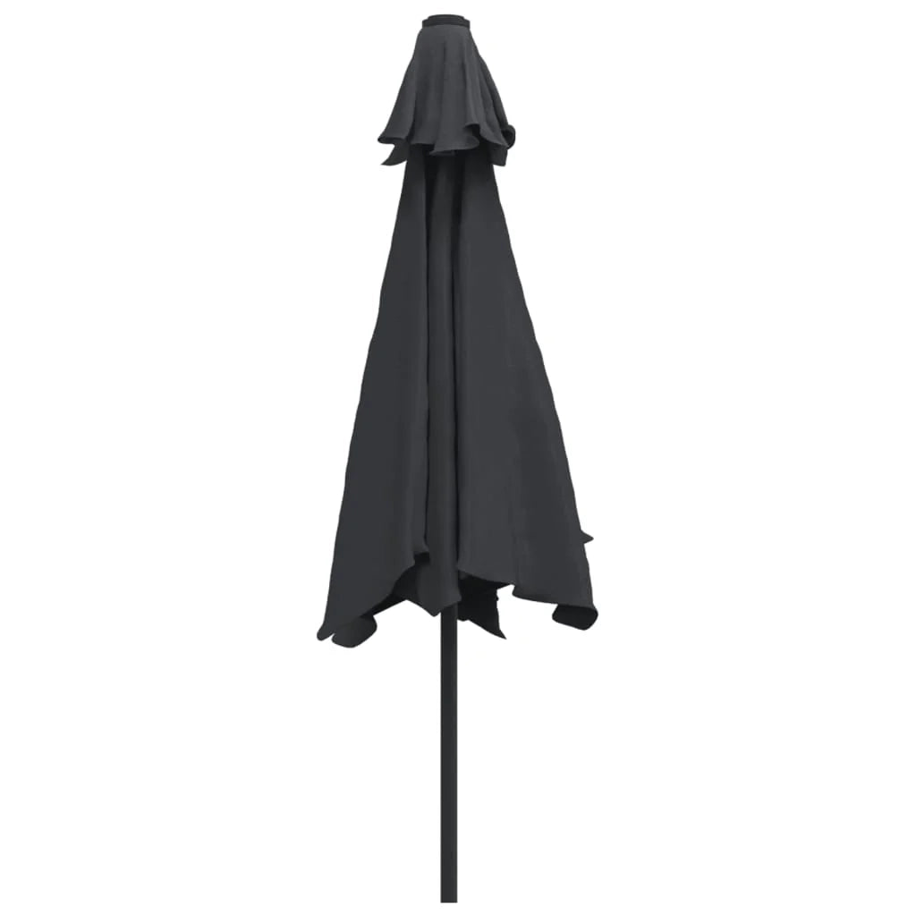 Ombrellone da esterno con palo in metallo 300 cm nero 02_0008280