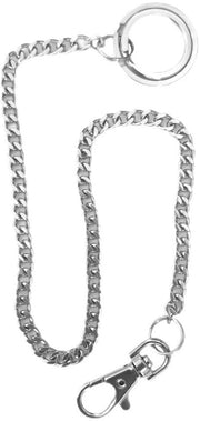 Portafoglio in catena a resistenza con chiusura a molla - Chiusura a molla con anello di carabina - Catena lunga per pantaloni - Chiusura a molla punk - 40 cm - Gadget affidabile