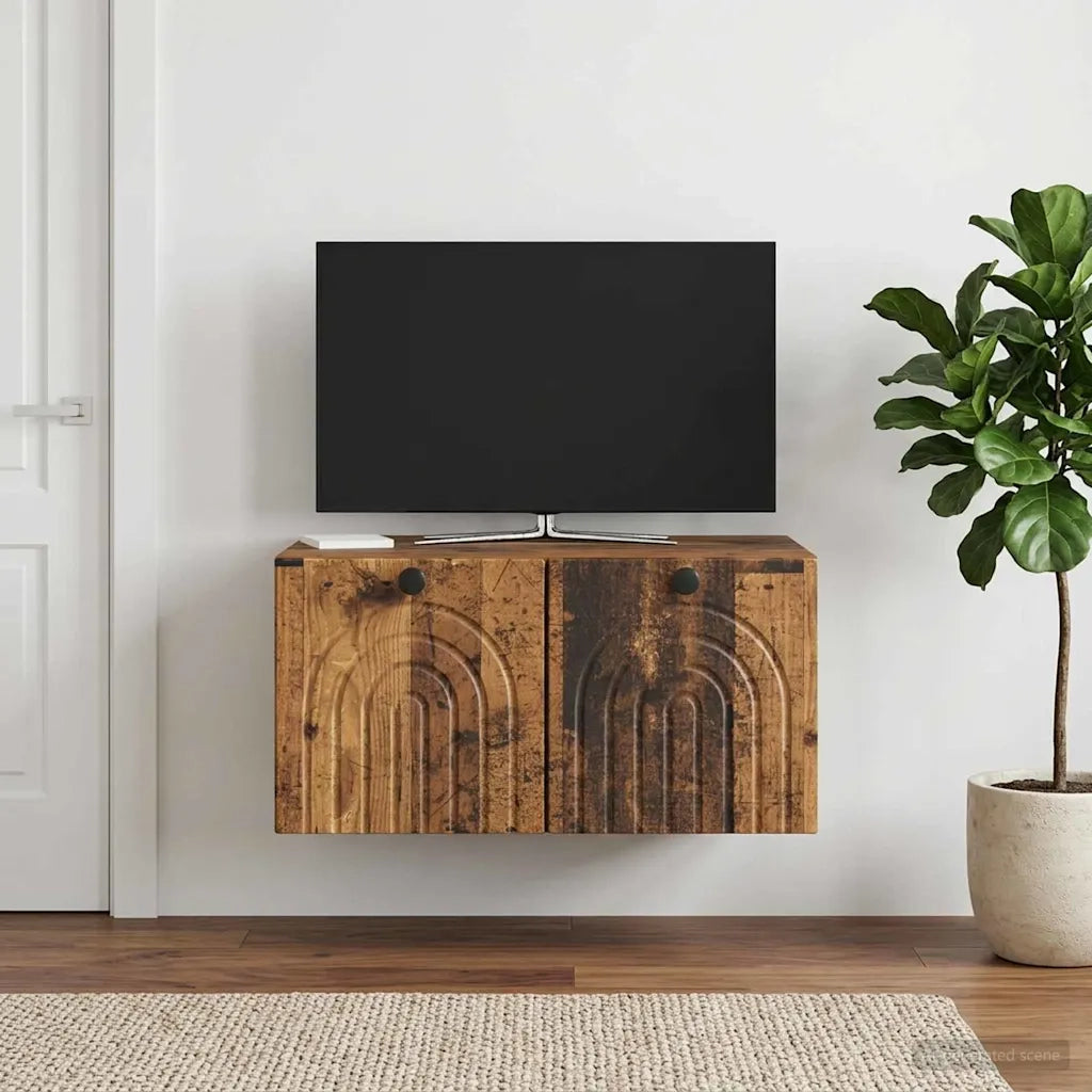 Mobile Porta TV da Muro Legno antico 59,5 x 41 x 30 cm 898173