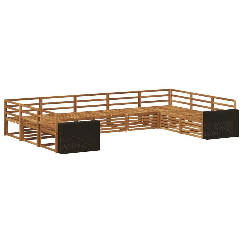 Set di divani da esterno 9 pcs Naturale 3383842