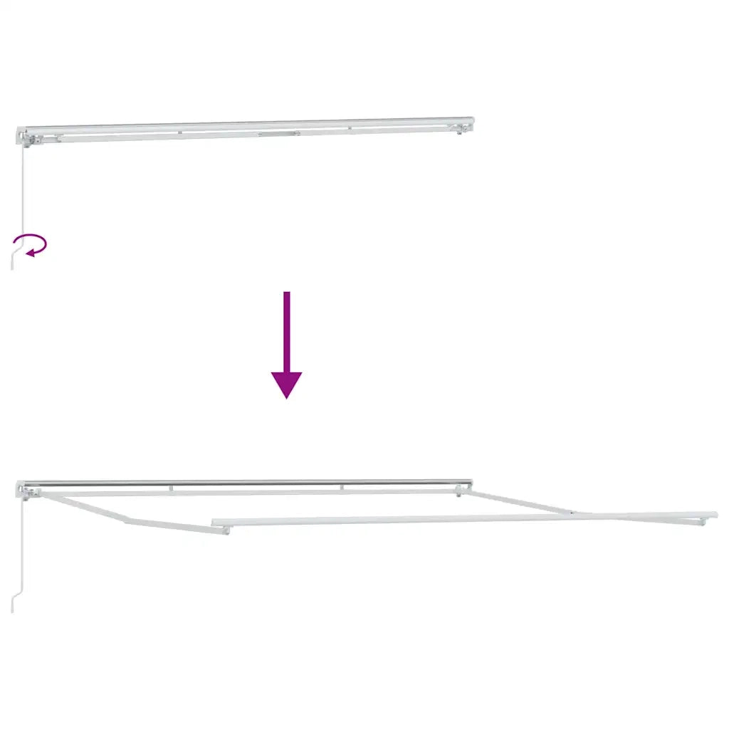 vidaXL Tenda da Sole Bianco 4,5 × 3,5 m Metallo