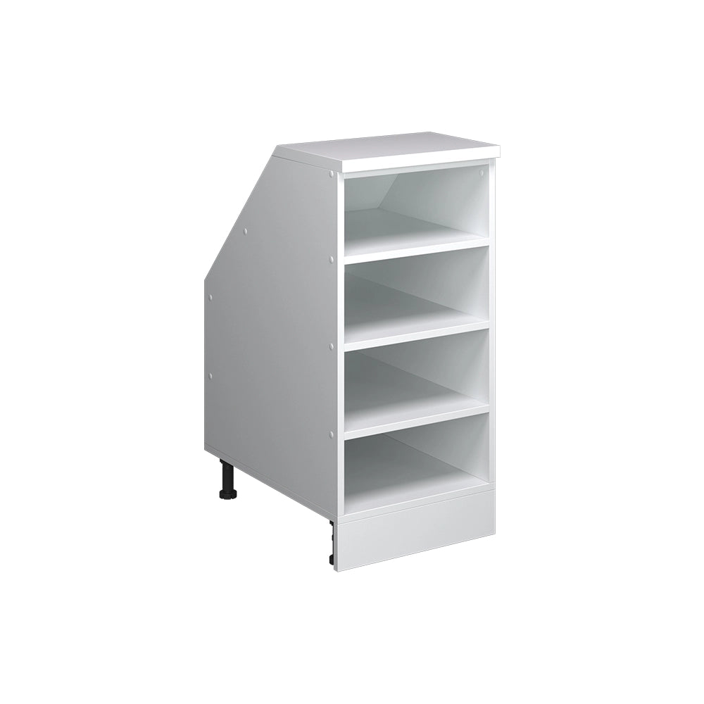 Mobile cucina sottotetto R-Line Bianco/Bianco 40 cm con 4 scomparti, carcassa 60 cm profondità Vicco