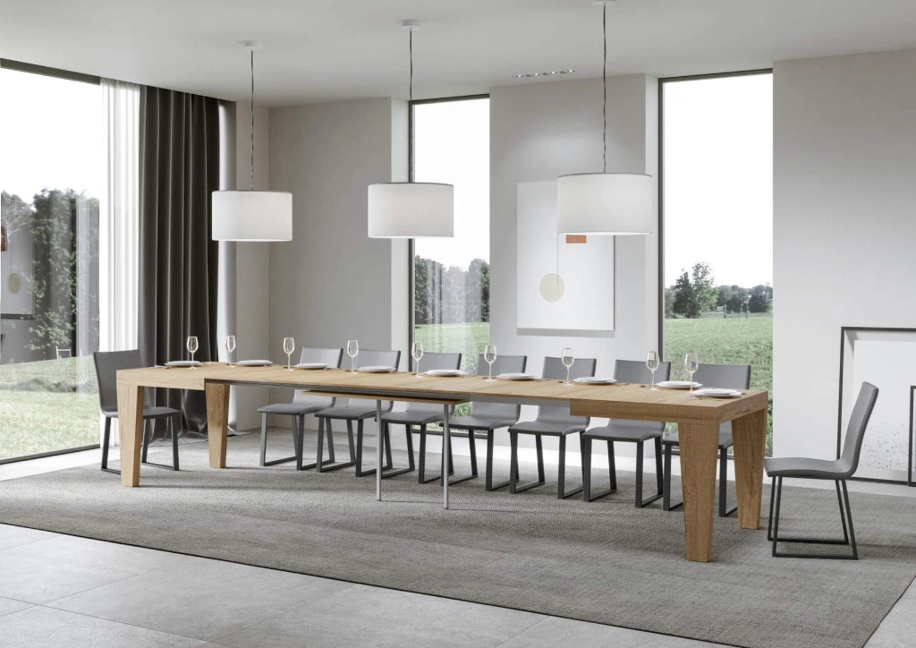 Tavolo Allungabile 130-390x90x77 cm Spimbo Quercia Naturale