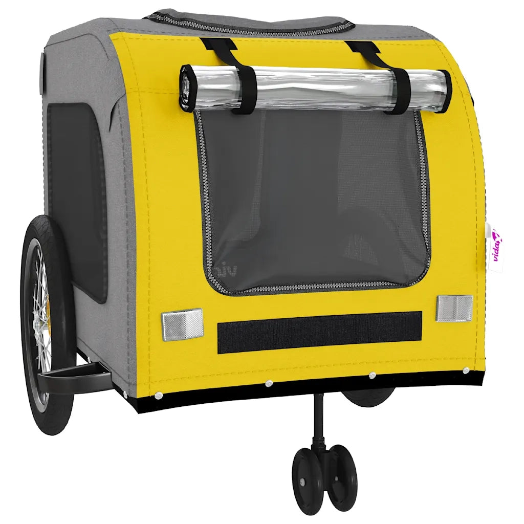 Rimorchio da Bici per Animali Giallo e Grigio Oxford e Ferro CFW8844475