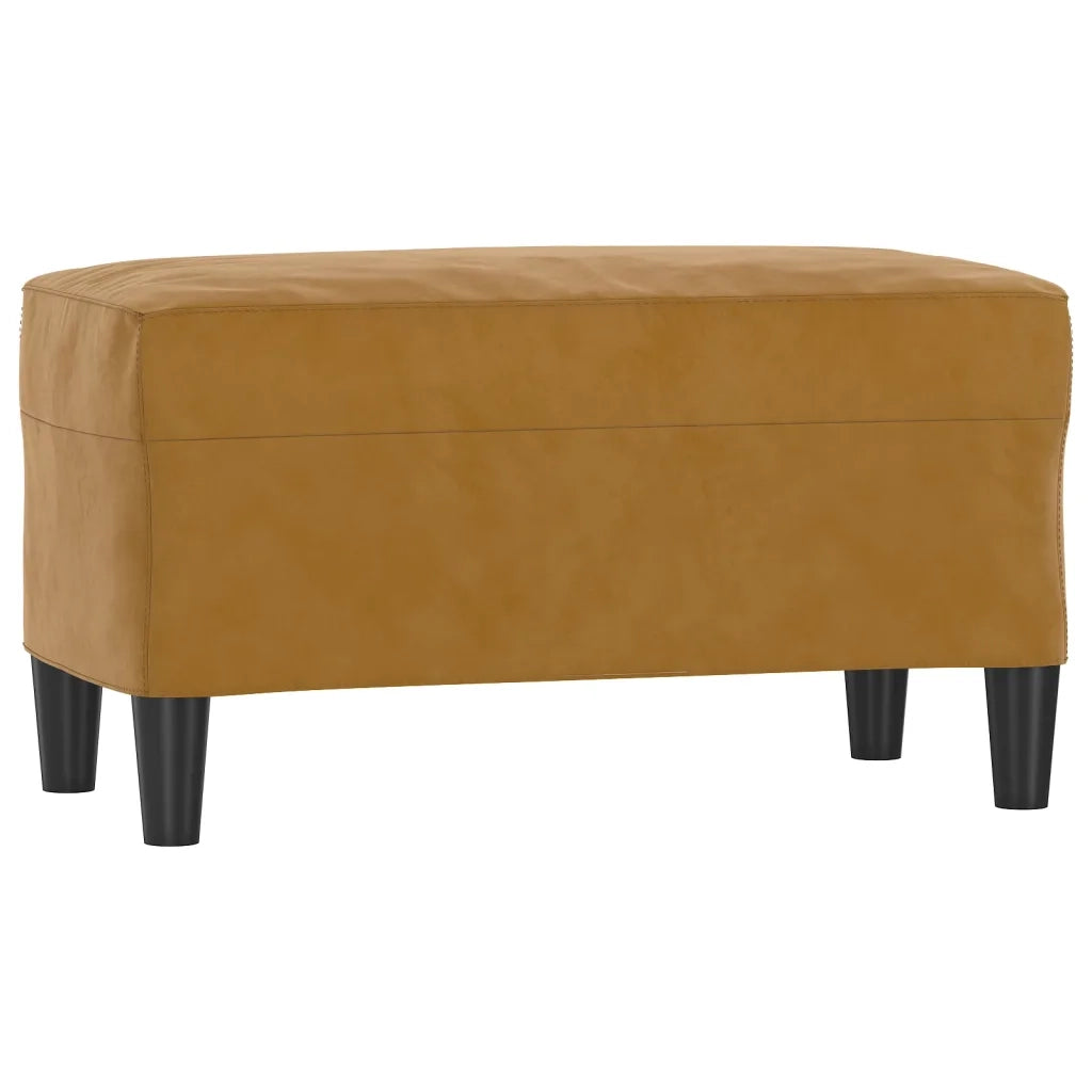 Panca Marrone 70x35x41 cm in Velluto CFW3872362