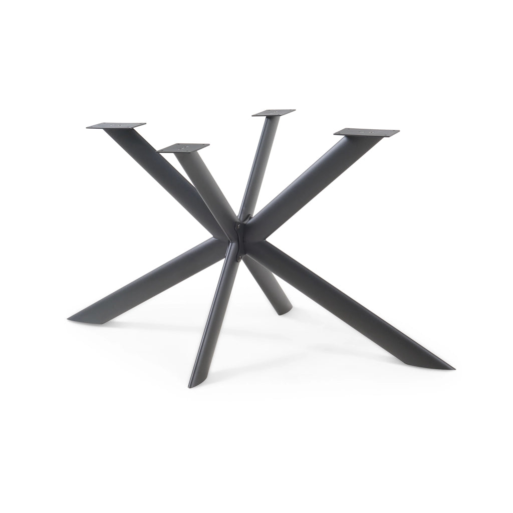 Telaio Svallersun per Mobili 'Fai da Te' Struttura a 4 Gambe Incrociate in Acciaio con Profili Ovali 140 x 78 x 71,5 cm - Nero [en.casa]