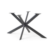 Telaio Svallersun per Mobili 'Fai da Te' Struttura a 4 Gambe Incrociate in Acciaio con Profili Ovali 140 x 78 x 71,5 cm - Nero [en.casa]