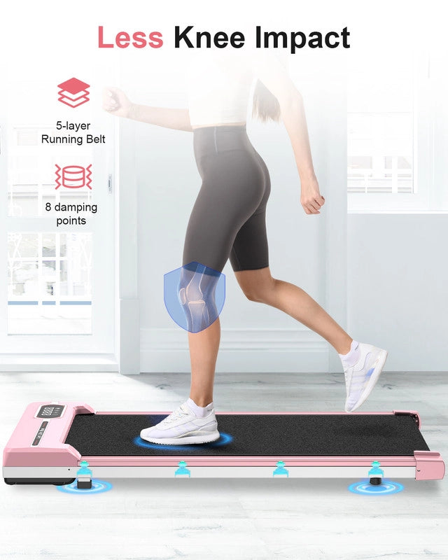 Tapis roulant, Tapis roulant da banco , Velocità regolabile 1-8KM/H, con telecomando e display LED, Tapis roulant domestico