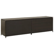 Contenitore da giardino/box in resina intrecciata 200 x 50 x 60 cm marrone 02_0013123