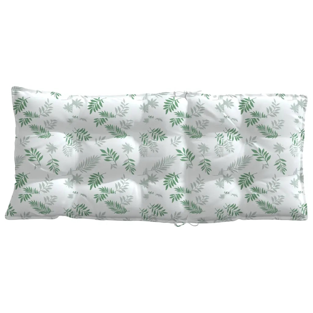 Cuscini Sedia Schienale Alto 4 pz Motivo Foglie Tessuto Oxford