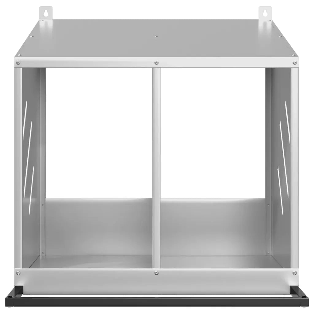 Nido per Polli con 2 Scomparti in Metallo Galvanizzato Argento CFW4137105